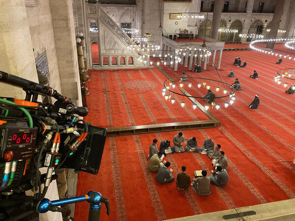 Inside the mosque