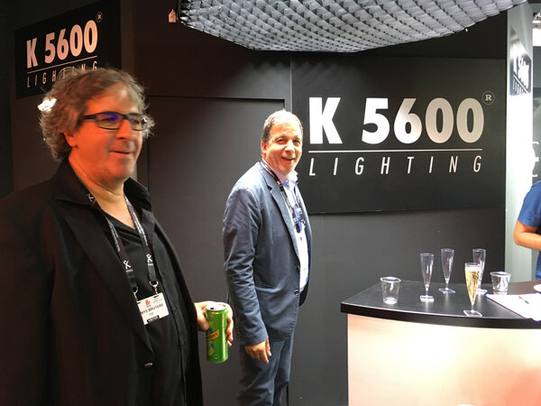 Danys Bruyère et Marc Galerne sur le stand K5600 Lighting