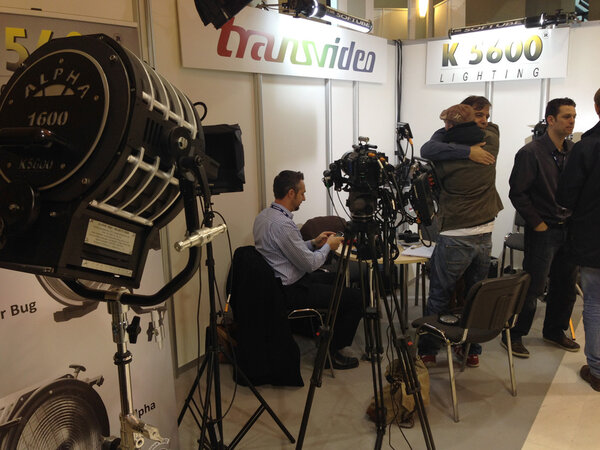 Acollades sur le stand Transvideo et K 5600 Lighting - Photo Philippe Brelot