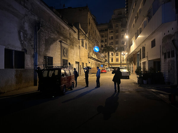 Tournage nocturne dans Casablanca - © Stephane Brosseau
