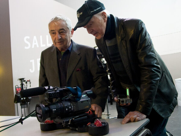 Willy Kurant and Haskell Wexler at La fémis, in Paris in 2004 - Photo Marc Salomon