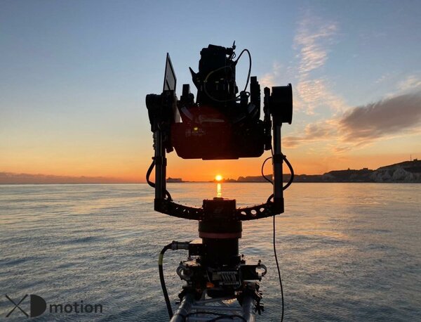Têtes gyrostabilisé Stab C compact sur le tournage du film "80 jours autour du monde" sur un bateau à Douvres