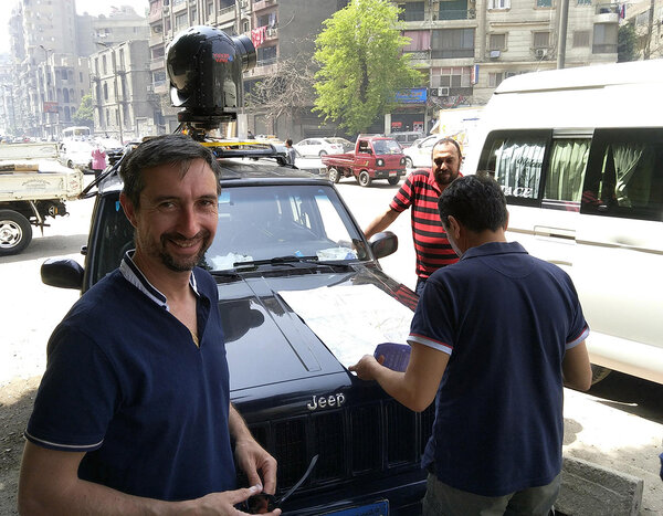 GSS sur voiture au Caire avec M. Pitiot