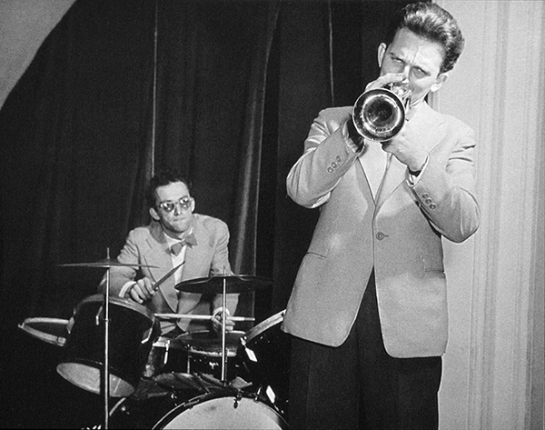 Witold Sobociński, left, on the drums