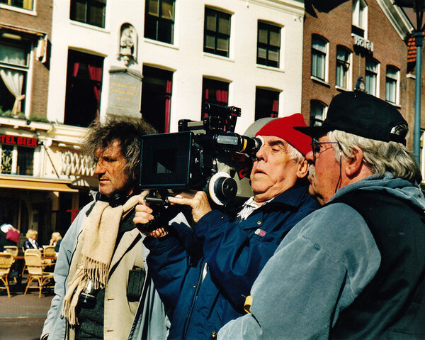 Raoul Coutard à la caméra, entre Philippe Garrel, à gauche, et André Clément