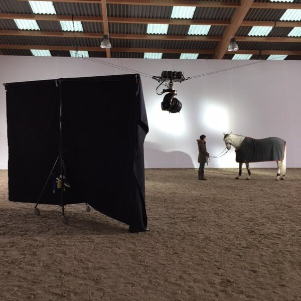 The Cablecam on the shooting of the commercial Hermès - Photo ACS France