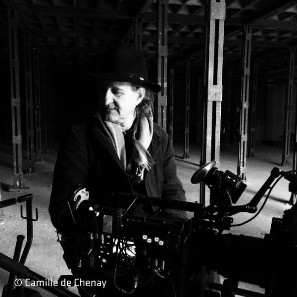 Georges Lechaptois sur le tournage de "Planetarium" - Photo Camille de Chenay