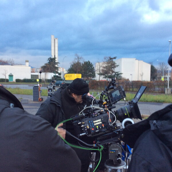 Pierre Aïm sur le tournage d'"Asphalte" - DR