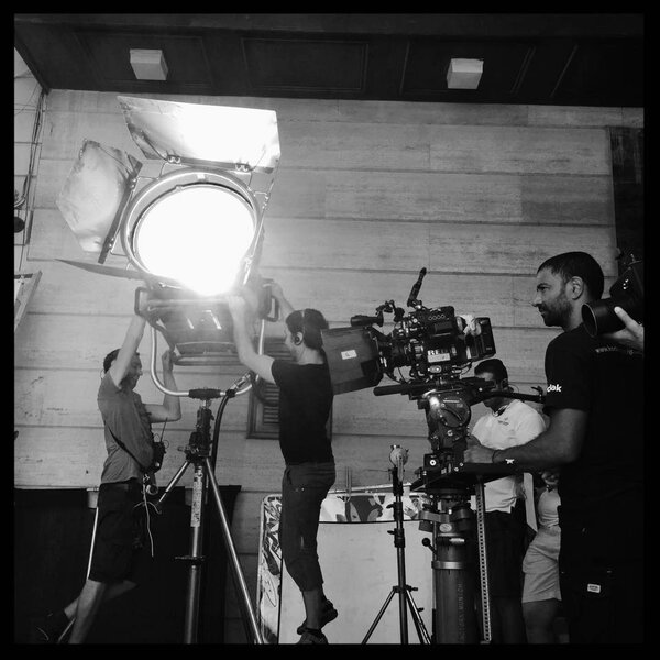 Sur le tournage d'"Embarquement immédiat" - Photo Cyril Lecomte