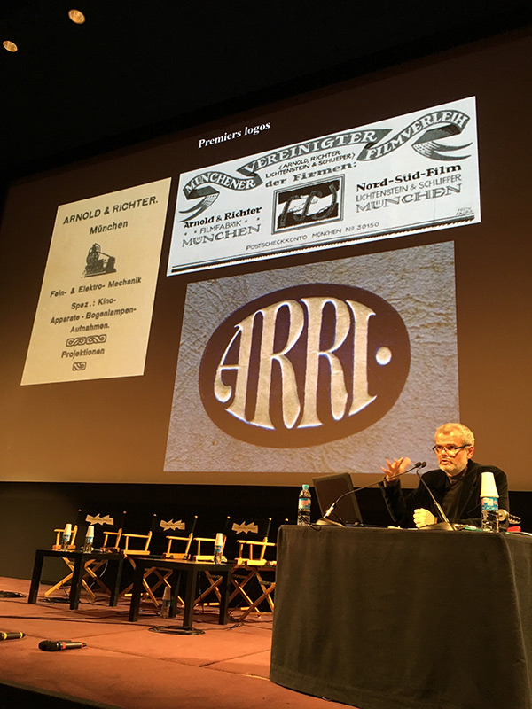 Laurent Mannoni lors de son historique d'Arri