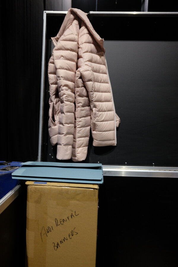 Vestiaire improvisé pour Arri Rental - Photo Jean-Noël Ferragut