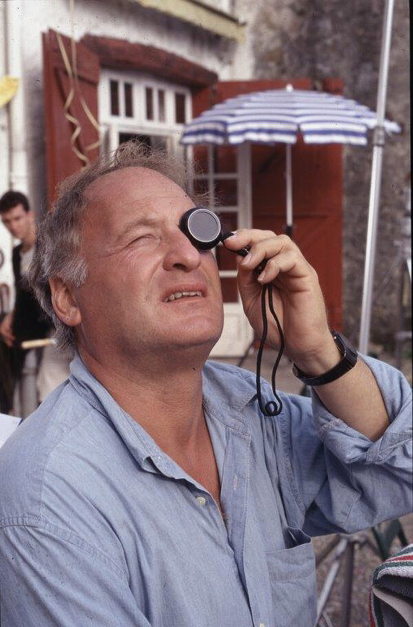 Dominique Brabant sur le tournage de "L'Allée du roi", en 1995