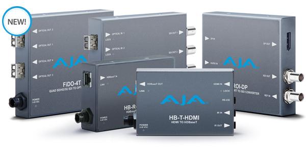 Les mini-convertisseurs AJA HB-T-HDMI, HB-R-HDMI, ROIDP, FiDO-4T et FiDO-4R annoncés
