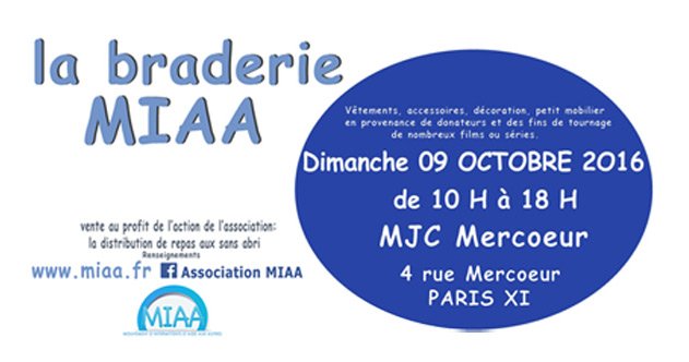 MIAA annonce sa braderie de l'automne 2016