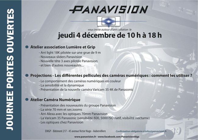 Panavision Alga : Journée portes ouvertes