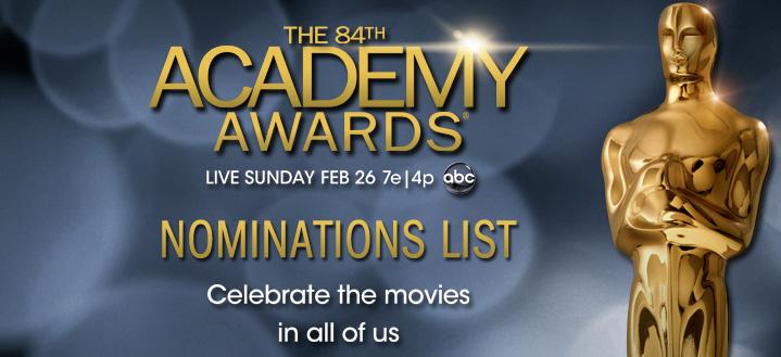 Nominations pour les Oscars 2012