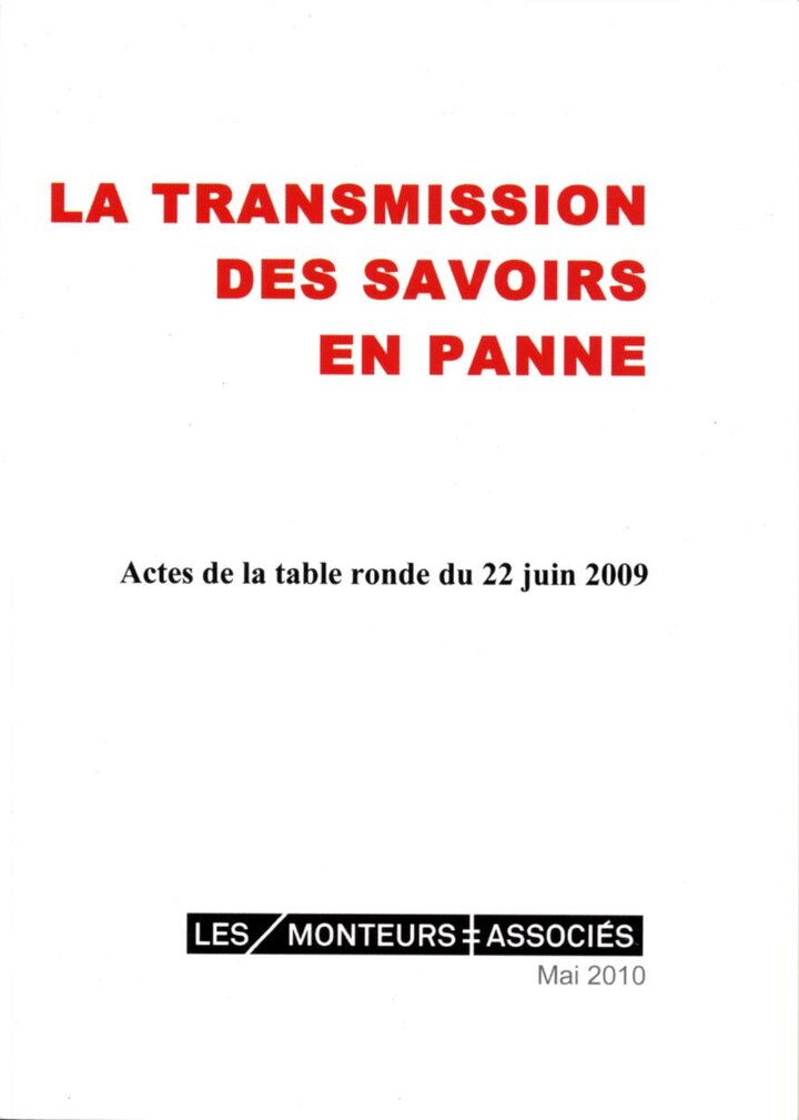 La transmission des savoirs en panne Inquiétudes et questionnements d'une profession