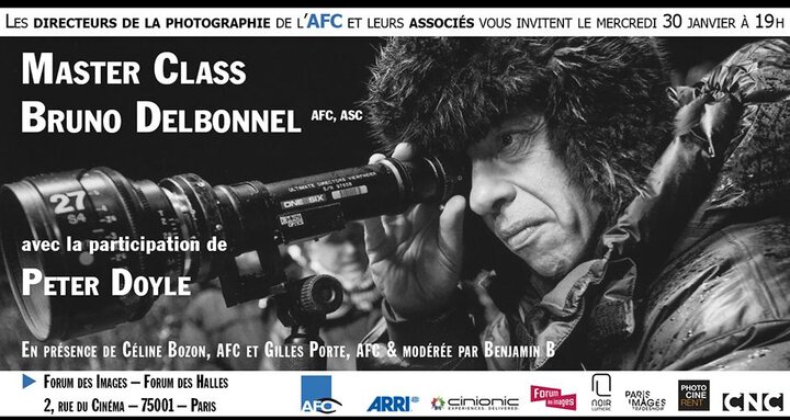 Master Class Bruno Delbonnel, AFC, ASC, au Forum des images
