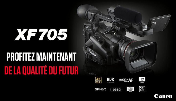 Canon présente la caméra XF705 et le format XF-HEVC 