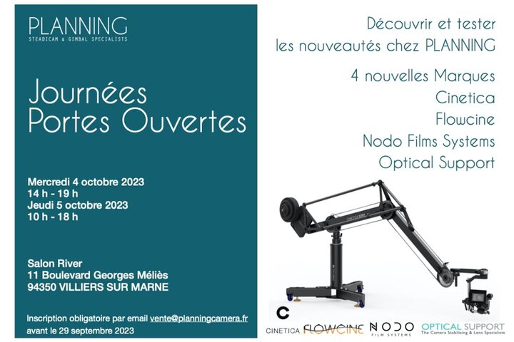 Planning Caméra invite à deux journées portes ouvertes les 4 et 5 octobre pour présenter ses nouvelles marques