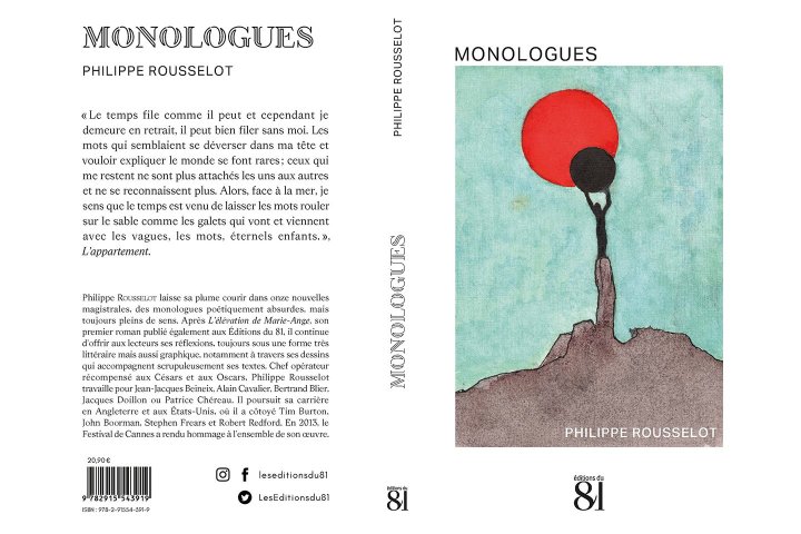 Parution de "Monologues", un recueil de onze nouvelles de Philippe Rousselot, AFC, ASC