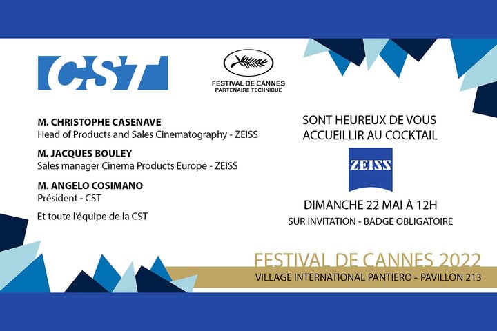 Zeiss au 75e Festival de Cannes Cocktail Zeiss au Festival de Cannes le 22 mai