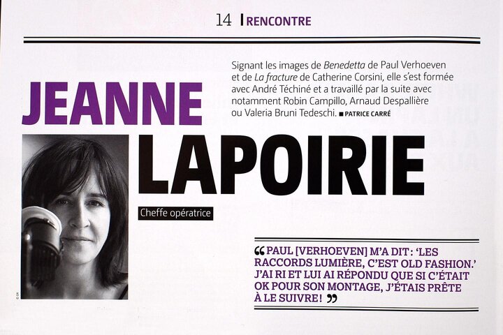 Le "Film français" quotidien N°5 rencontre Jeanne Lapoirie, AFC