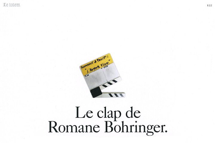 "Le clap de Romane Bohringer"