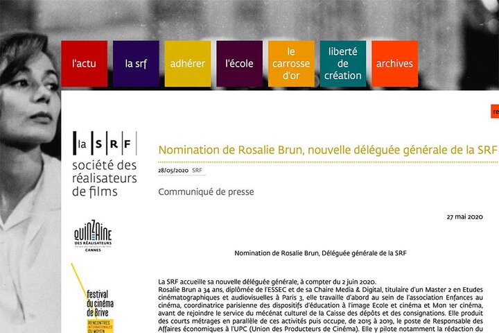 Nomination de Rosalie Brun, déléguée générale de la SRF