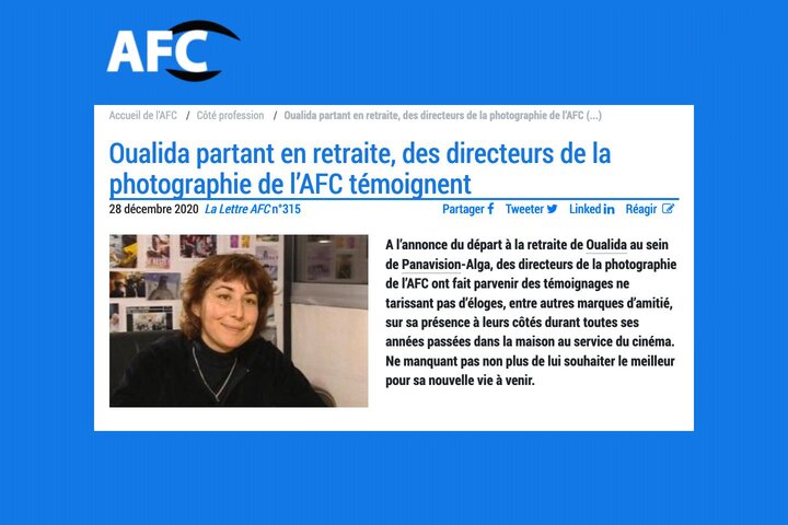 Après les témoignages de sympathie des chefs op' de l'AFC, les remerciements de Oualida
