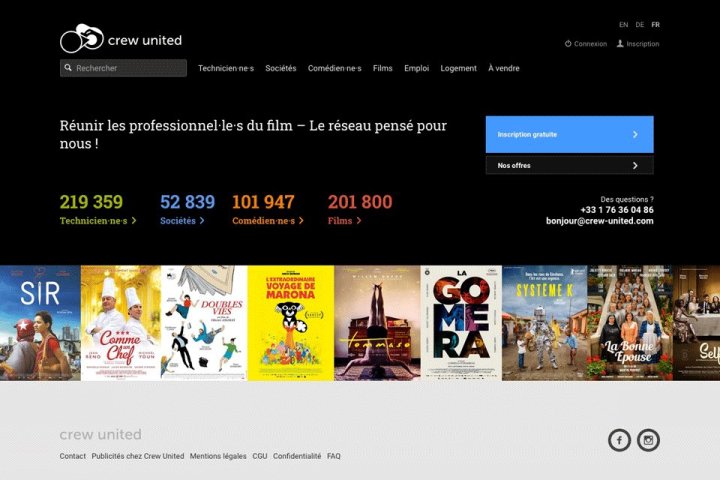 Crew United France, en ligne depuis peu et bientôt au Micro Salon 2020