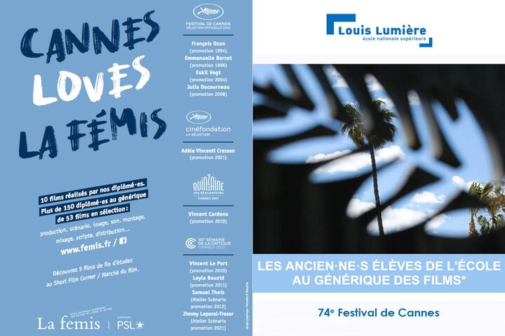La Fémis et l'ENS Louis-Lumière au 74e Festival de Cannes, et sur ses écrans