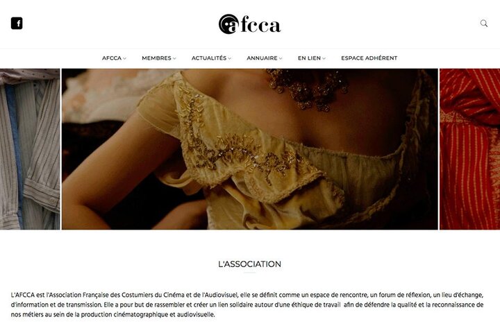 Le site de l'Association Française des Costumiers du Cinéma et de l'Audiovisuel vêtu de neuf