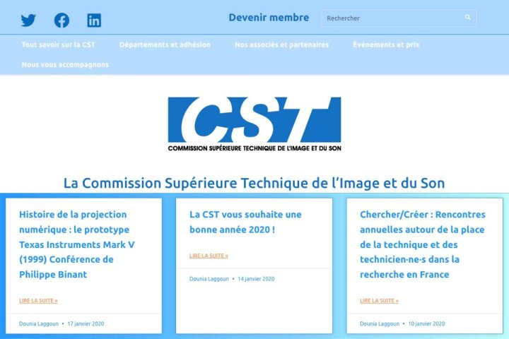 Le site Internet de la CST, bien dans ses nouveaux habits